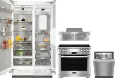5 Piece Package Includes Refrigerator, Freezer, Range, Hood And Dishwasher