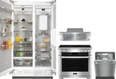 5 Piece Package Includes Refrigerator, Freezer, Range, Hood And Dishwasher