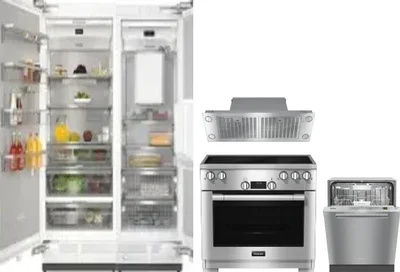 5 Piece Package Includes Refrigerator, Freezer, Range, Hood And Dishwasher