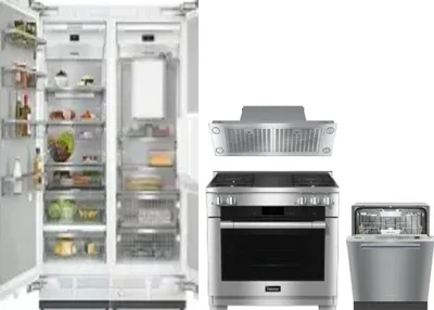 5 Piece Package Includes Refrigerator, Freezer, Range, Hood And Dishwasher
