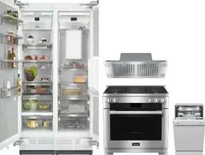 5 Piece Package Includes Refrigerator, Freezer, Range, Hood And Dishwasher