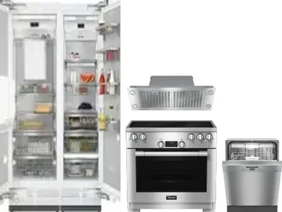 5 Piece Package Includes Refrigerator, Freezer, Range, Hood And Dishwasher