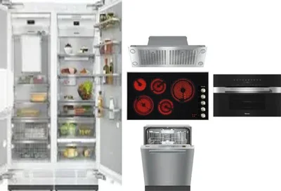 6 Piece Package Includes Refrigerator, Freezer, Cooktop, Wall Oven, Hood And Dishwasher