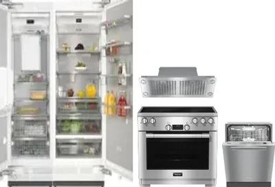5 Piece Package Includes Refrigerator, Freezer, Range, Hood And Dishwasher