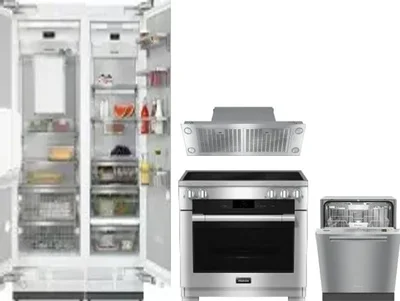 5 Piece Package Includes Refrigerator, Freezer, Range, Hood And Dishwasher