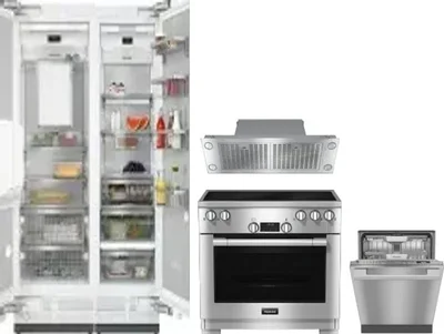 5 Piece Package Includes Refrigerator, Freezer, Range, Hood And Dishwasher