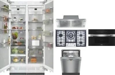 6 Piece Package Includes Refrigerator, Freezer, Cooktop, Wall Oven, Hood And Dishwasher