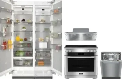 5 Piece Package Includes Refrigerator, Freezer, Range, Hood And Dishwasher