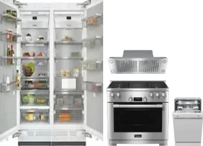 5 Piece Package Includes Refrigerator, Freezer, Range, Hood And Dishwasher