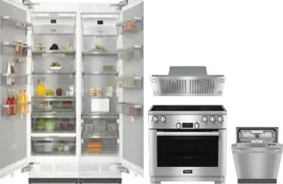5 Piece Package Includes Refrigerator, Freezer, Range, Hood And Dishwasher