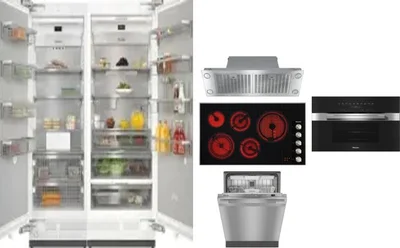 6 Piece Package Includes Refrigerator, Freezer, Cooktop, Wall Oven, Hood And Dishwasher
