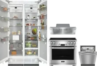 5 Piece Package Includes Refrigerator, Freezer, Range, Hood And Dishwasher