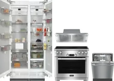 5 Piece Package Includes Refrigerator, Freezer, Range, Hood And Dishwasher