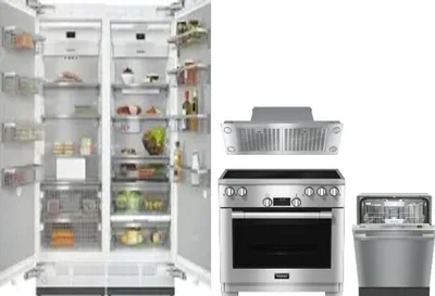5 Piece Package Includes Refrigerator, Freezer, Range, Hood And Dishwasher