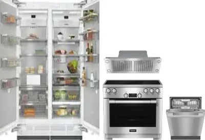 5 Piece Package Includes Refrigerator, Freezer, Range, Hood And Dishwasher