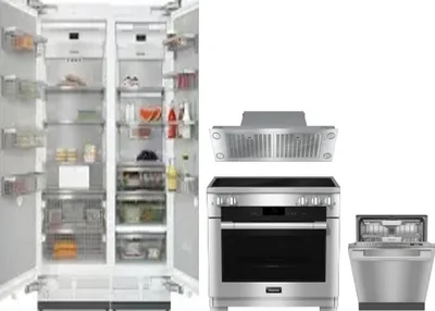 5 Piece Package Includes Refrigerator, Freezer, Range, Hood And Dishwasher