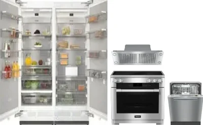 5 Piece Package Includes Refrigerator, Freezer, Range, Hood And Dishwasher