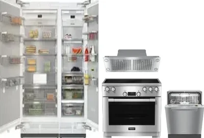 5 Piece Package Includes Refrigerator, Freezer, Range, Hood And Dishwasher