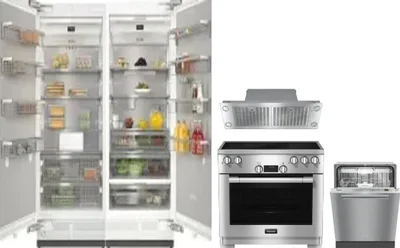 5 Piece Package Includes Refrigerator, Freezer, Range, Hood And Dishwasher