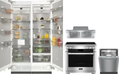 5 Piece Package Includes Refrigerator, Freezer, Range, Hood And Dishwasher