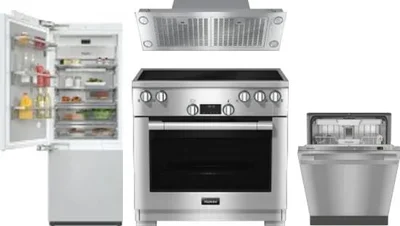 4 Piece Package Includes Refrigerator, Range, Hood And Dishwasher