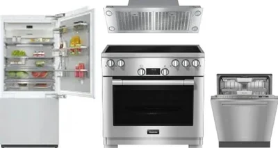 4 Piece Package Includes Refrigerator, Range, Hood And Dishwasher