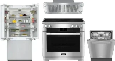 4 Piece Package Includes Refrigerator, Range, Hood And Dishwasher