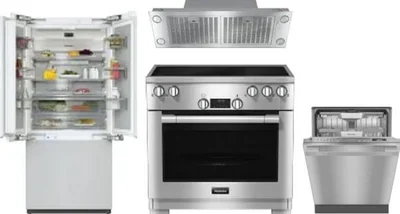 4 Piece Package Includes Refrigerator, Range, Hood And Dishwasher