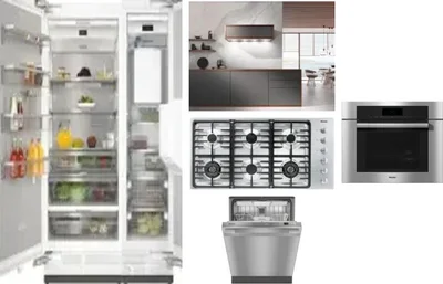 6 Piece Package Includes Refrigerator, Freezer, Cooktop, Wall Oven, Hood And Dishwasher