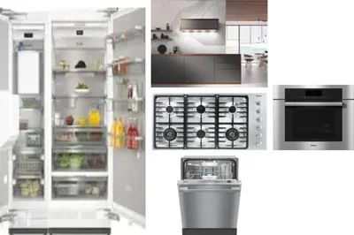 6 Piece Package Includes Refrigerator, Freezer, Cooktop, Wall Oven, Hood And Dishwasher