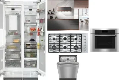 6 Piece Package Includes Refrigerator, Freezer, Cooktop, Wall Oven, Hood And Dishwasher