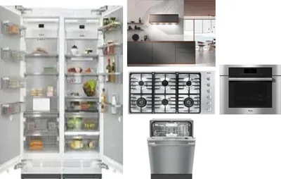 6 Piece Package Includes Refrigerator, Freezer, Cooktop, Wall Oven, Hood And Dishwasher