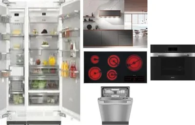 6 Piece Package Includes Refrigerator, Freezer, Cooktop, Wall Oven, Hood And Dishwasher