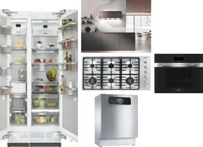 6 Piece Package Includes Refrigerator, Freezer, Cooktop, Wall Oven, Hood And Dishwasher