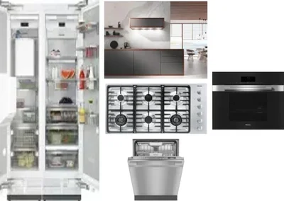 6 Piece Package Includes Refrigerator, Freezer, Cooktop, Wall Oven, Hood And Dishwasher