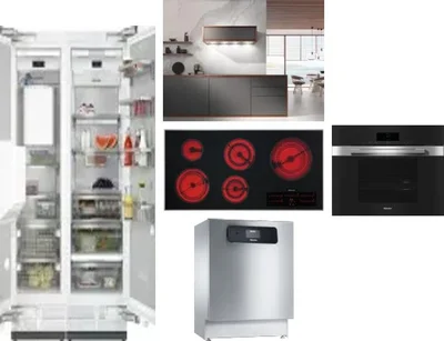 6 Piece Package Includes Refrigerator, Freezer, Cooktop, Wall Oven, Hood And Dishwasher