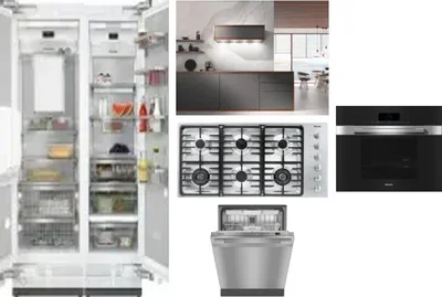 6 Piece Package Includes Refrigerator, Freezer, Cooktop, Wall Oven, Hood And Dishwasher