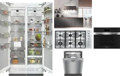6 Piece Package Includes Refrigerator, Freezer, Cooktop, Wall Oven, Hood And Dishwasher