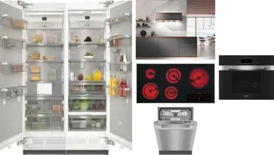 6 Piece Package Includes Refrigerator, Freezer, Cooktop, Wall Oven, Hood And Dishwasher