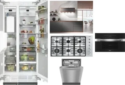 6 Piece Package Includes Refrigerator, Freezer, Cooktop, Wall Oven, Hood And Dishwasher