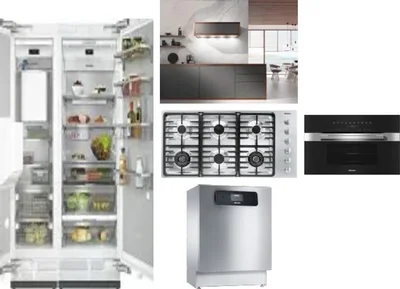 6 Piece Package Includes Refrigerator, Freezer, Cooktop, Wall Oven, Hood And Dishwasher