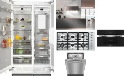 6 Piece Package Includes Refrigerator, Freezer, Cooktop, Wall Oven, Hood And Dishwasher