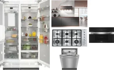 6 Piece Package Includes Refrigerator, Freezer, Cooktop, Wall Oven, Hood And Dishwasher