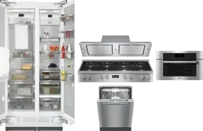 6 Piece Package Includes Refrigerator, Freezer, Cooktop, Wall Oven, Hood And Dishwasher