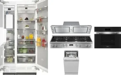 6 Piece Package Includes Refrigerator, Freezer, Cooktop, Wall Oven, Hood And Dishwasher