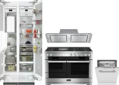 5 Piece Package Includes Refrigerator, Freezer, Range, Hood And Dishwasher