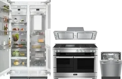 5 Piece Package Includes Refrigerator, Freezer, Range, Hood And Dishwasher
