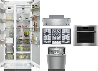 6 Piece Package Includes Refrigerator, Freezer, Cooktop, Wall Oven, Hood And Dishwasher