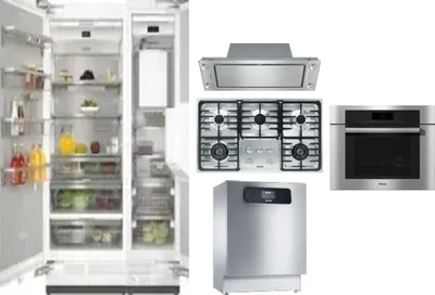 6 Piece Package Includes Refrigerator, Freezer, Cooktop, Wall Oven, Hood And Dishwasher
