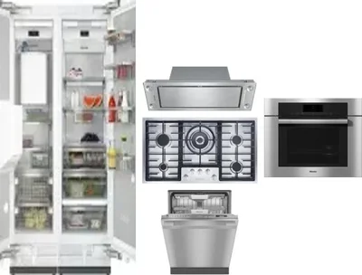 6 Piece Package Includes Refrigerator, Freezer, Cooktop, Wall Oven, Hood And Dishwasher